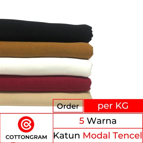 Jual COTTONGRAM Kain Kaos Bahan Katun Modal Tencel Shopee Indonesia