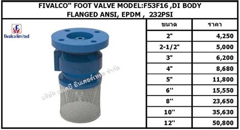 FIVALCO FOOT VALVE MODEL F53F16 DI BODY Akbintertrade