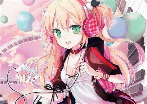 La La La Pretty Cg Blush Green Eyes Headphones Game Bonito