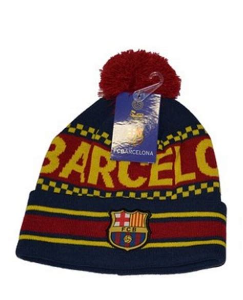 Fc Barcelona Beanie Official Winter Skull Cap Hat Authentic Messi