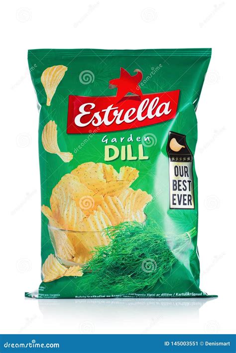 Estrella Sour Cream & Onions Swedish Potato Chips Editorial Photo ...
