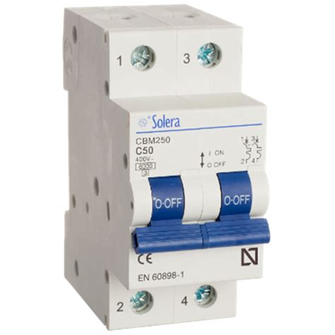 Interruptor Magnetotermico 2p 2mod 50a Curva C Solera Cbm250