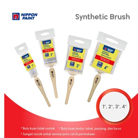 Jual KUAS CAT TEMBOK KAYU BESI Nippon Synthetic Paint Brush For