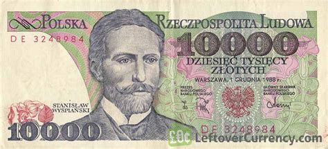 10000 Old Polish Zloty Banknote Stanisław Poniatowski Exchange Yours