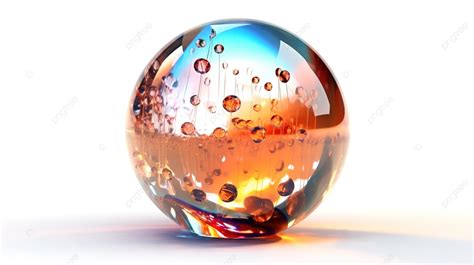 Isolated 3d Render Illustration Of A Crystal Glass Sphere With Dispersion And Refraction