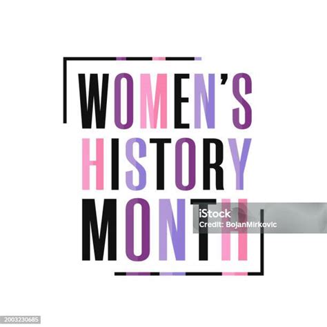 Womens History Month Poster Card Background March Vector Stock Illustration Download Image Now