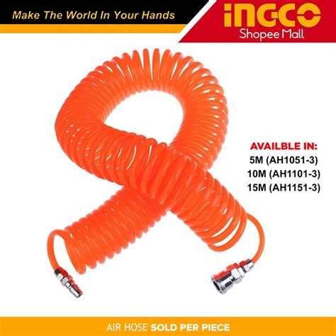 Ingco Polyurethane PU Air Compressor Hose Tube Air Tool 5m AH1051 3 10m