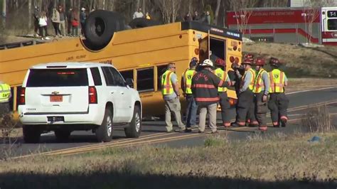 Johnston County School Bus Overturns Near Clayton Minor Injuries