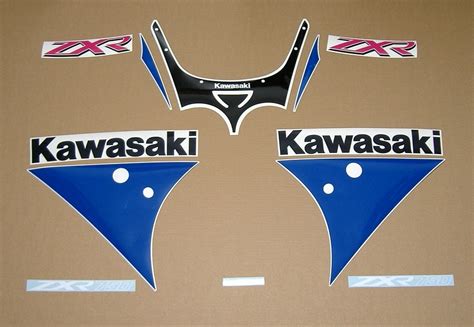 Kawasaki ZXR 750 Ninja 1991 J1 Decal Set Green White Version Moto