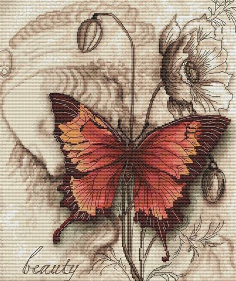 Retro Butterfly Free Cross Stitch Pattern The Space Of Stitching