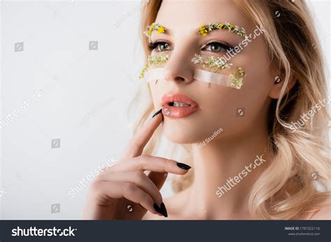 Naked Beautiful Blonde Woman Silk Dress Stock Photo Shutterstock