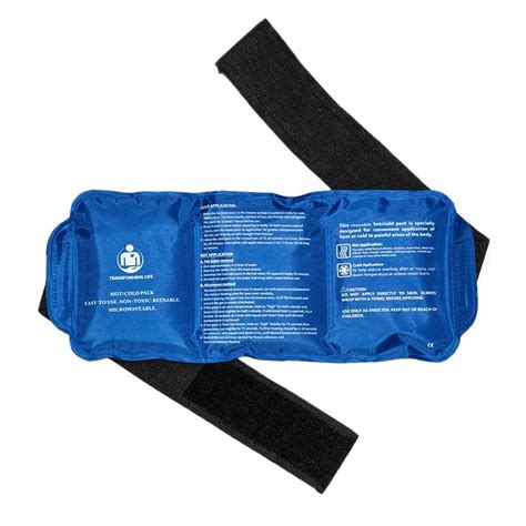 Cellebii Reusable Hot And Cold Ice Pack For Pain Relief Gel Bag For Shoulder Ankle Knee Blue