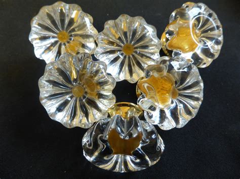 Six Vintage Flower Glass Drawer Knobs 1970s – DragonQuarry Antiques & Restoration