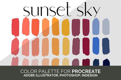 Sunset Sky Color Palette For Procreate And Adobe