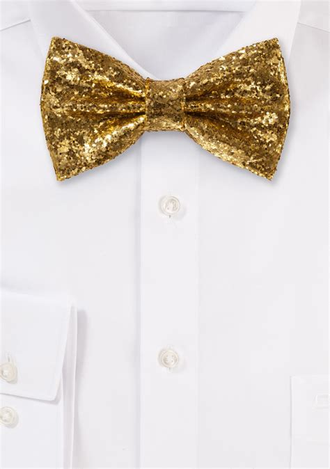 Formal Glitter Bow Tie in Gold | Bows-N-Ties.com