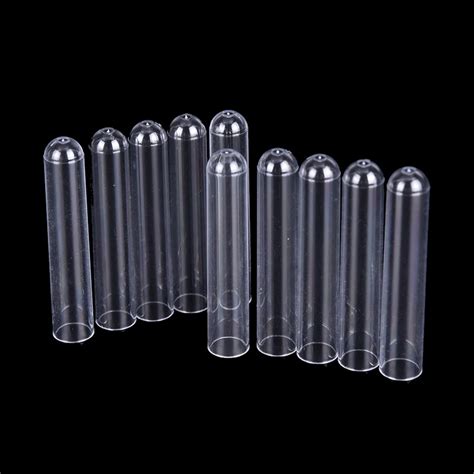 Pcs Mm Plastic Clear Test Tubes Hard Plastic Test Trial Tube For