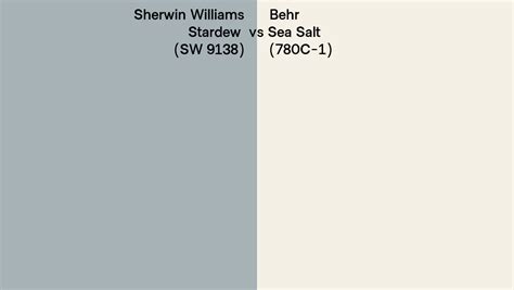 Sherwin Williams Stardew Sw Vs Behr Sea Salt C Side By