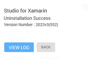 Uninstalling Xamarin Edition Xamarin Forms Componentone