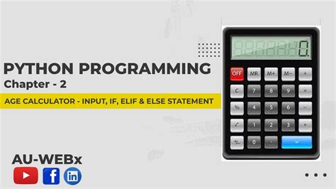 Age Calculator In Python Input If Elif Else Youtube