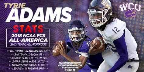 Catamount Athletics on Twitter: ".@WCU_FB dual-threat QB Tyrie Adams today earned 2nd-team All ...