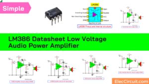 LM386 audio amplifier circuit with PCB | ElecCircuit.com