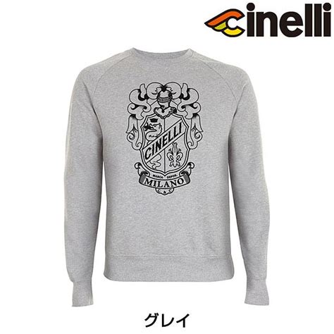 チネリ Crest Crew Neck Sweatshirt （クレストクルーネックスウェットシャツ） Cinelli送料無料 Pi 633963自転車のqbei Yahoo店 通販