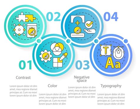 Premium Vector | Principles of graphic design circle infographic template