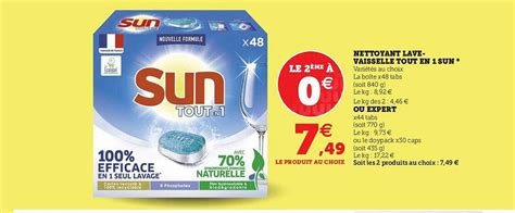 Promo Nettoyant Lave Vaisselle Tout En 1 Sun Ou Expert Chez Super U