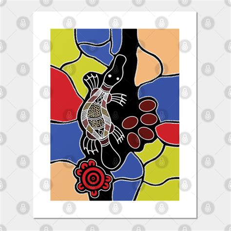 Aboriginal Art- Platypus Dreaming - Platypus - Plakat i Druk ...