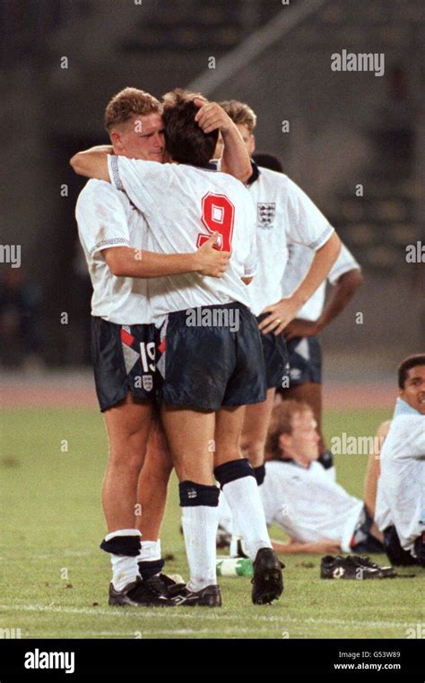 Soccer World Cup Italia Semi Final West Germany England Hi Res Stock