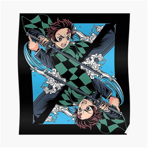 "Tanjiro Kamado Breathe Water Demon Slayer Kimetsu No Yaiba" Poster for ...