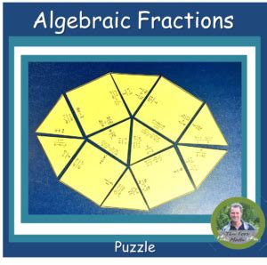 Algebraic Fractions Puzzle Made By Teachers