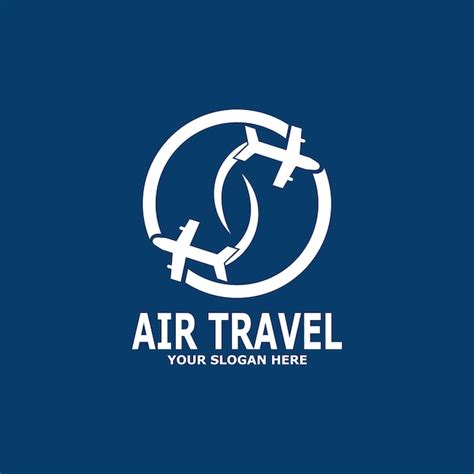 Premium Vector Blue Air Travel Agency Travel Logo Template