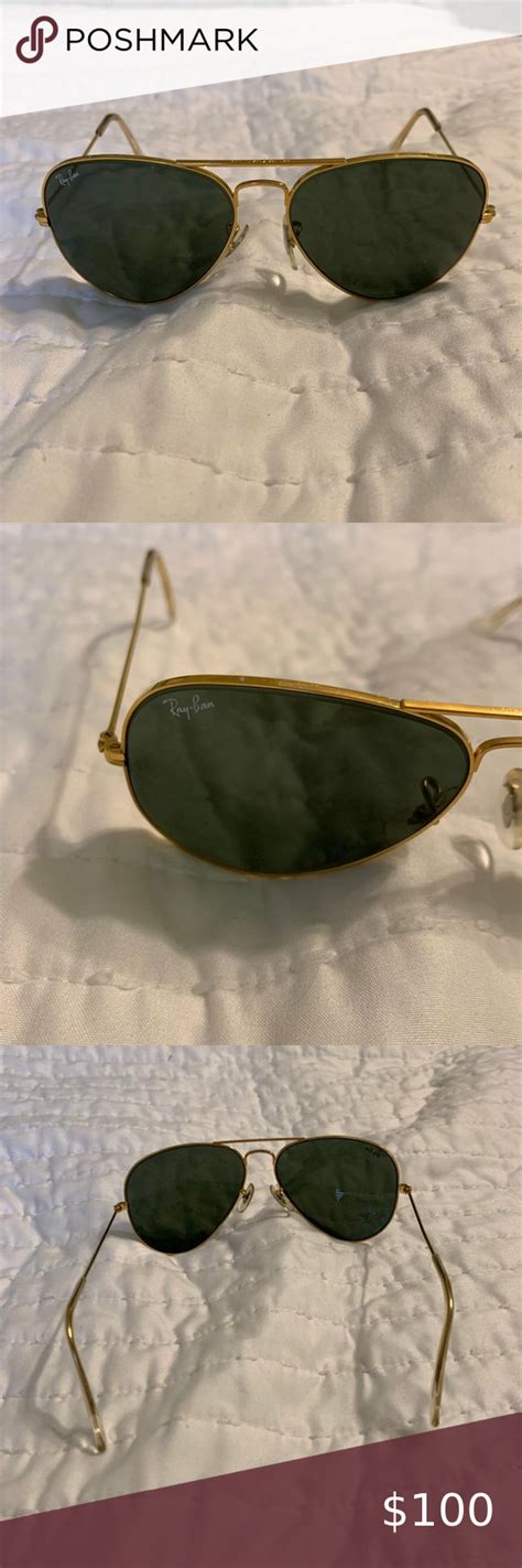 Vintage Bausch And Lomb Ray Ban Gold Tone Aviators Ray Ban Gold Ray