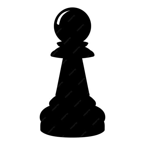 Premium Vector Pawn Chess Piece Silhouette Vector Illustration