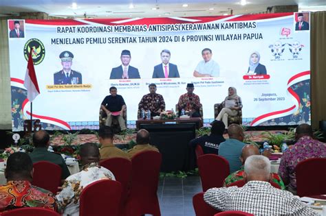 Wakapolda Papua Hadiri Rapat Koordinasi Antisipasi Kerawanan Kamtibmas