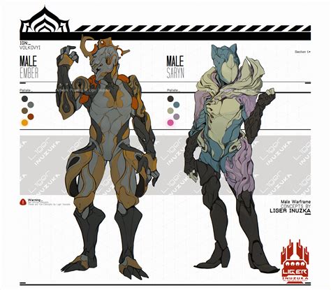 Warframe Male Ember And Saryn Concept By Liger Inuzuka On Deviantart