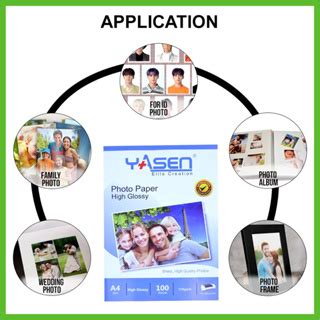 Yasen Glossy Photo Paper Gsm No Back Print A Size Photopaper Glossy