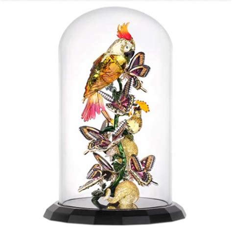 Swarovski Crystal Myriad Idyllia Birds And Butterflies Bell Jar