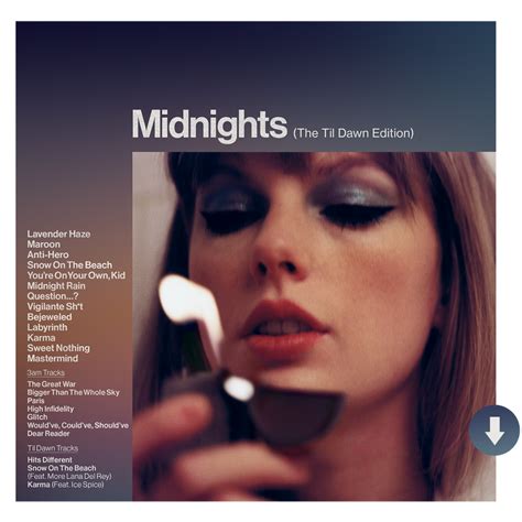 Midnights The Til Dawn Edition Digital Album Non Explicit Taylor