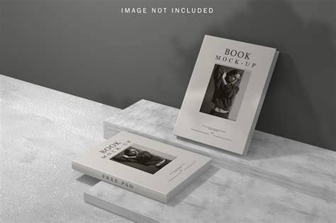 Premium PSD | Book cover mockup with shadow overlay