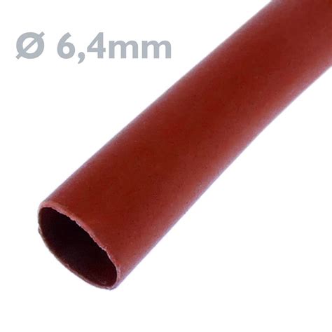 Tubo termoretráctil rojo de 6 4mm en bobina de 3m Cablematic