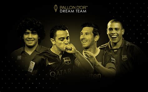 Xavi Maradona Messi Et Ronaldo Dans La Dream Team Ballon D Or