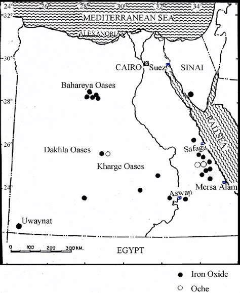 Locations Of Iron Mineral Deposits In Egypt 27 Download Scientific