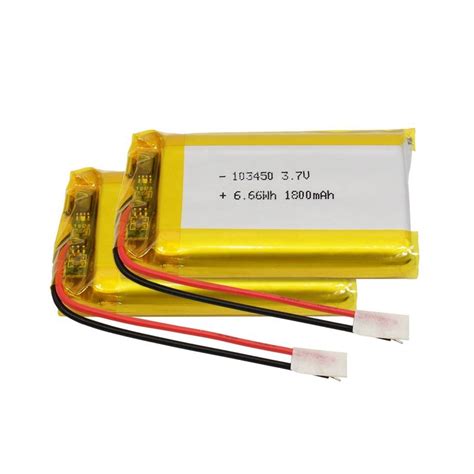 103450 3 7v 1800mAh 2000mAh Rechargeable Lipo Battery IEC62133 UN38 3