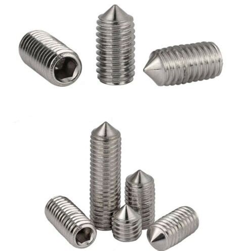 M M M M M M M Stainless Steel Pointed Set Screw Cone Tip