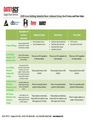 Fillable Online Leed Green Building Submittal Sheet Sediment Drains