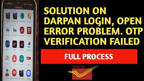 Solution On Darpan Login Open Error Problem Otp Verification Failed