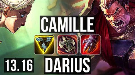 CAMILLE Vs DARIUS TOP Rank 9 Camille Godlike 900K Mastery EUW