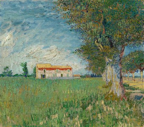 Casa Em Um Campo De Trigo 1888 De Vincent Van Gogh Tela Para Quadro